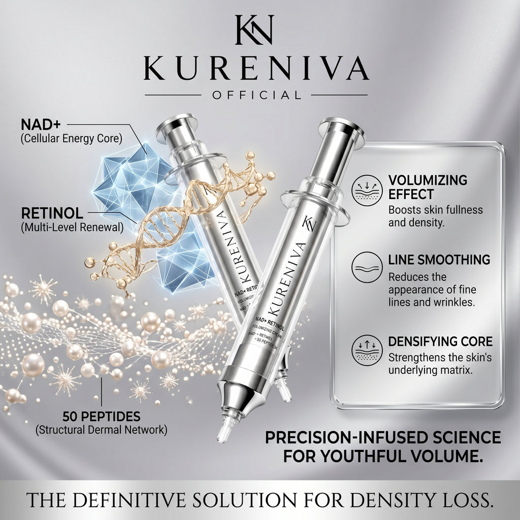 Kure Niva NAD+ Retinol Volumizing Cream product shot - luxury anti-aging cream with retinol and peptides